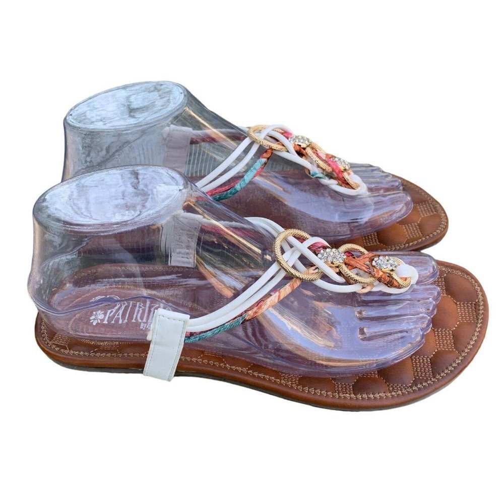 Patrizia By Spring Step Gadelina Braided Multicolor T Strap Sandal 8.5 READ